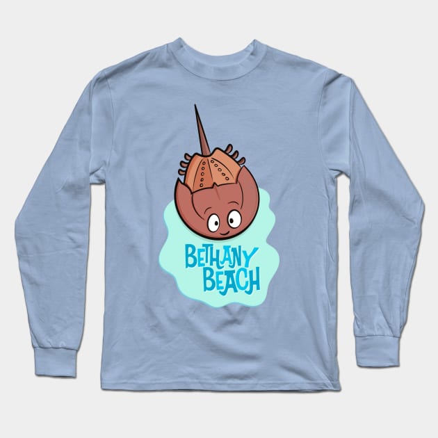 Bethany Beach Horseshoe Crab Long Sleeve T-Shirt by BETHANY BEACH